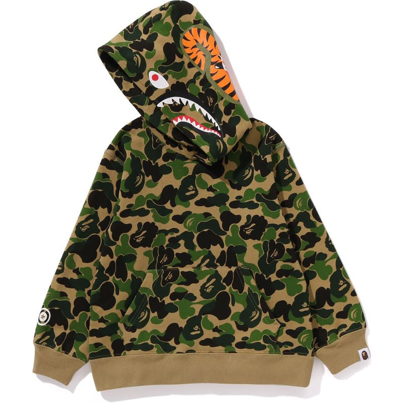 Kids' Bape Abc Camo Shark Pullover Hoodie Hoodie Green USA | ZT0559359