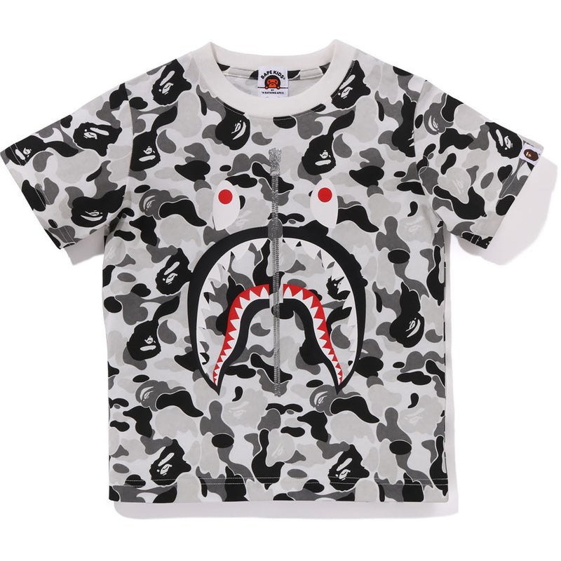 Kids\' Bape Abc Camo Shark Tee Cut And Sewn Grey USA | BB0329339