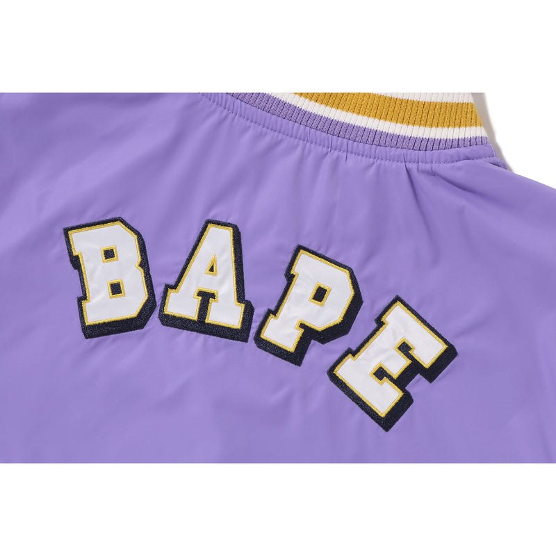 Kids' Bape Ape Head B Patch Varsity Jacket Jackets Purple USA | DK6848488