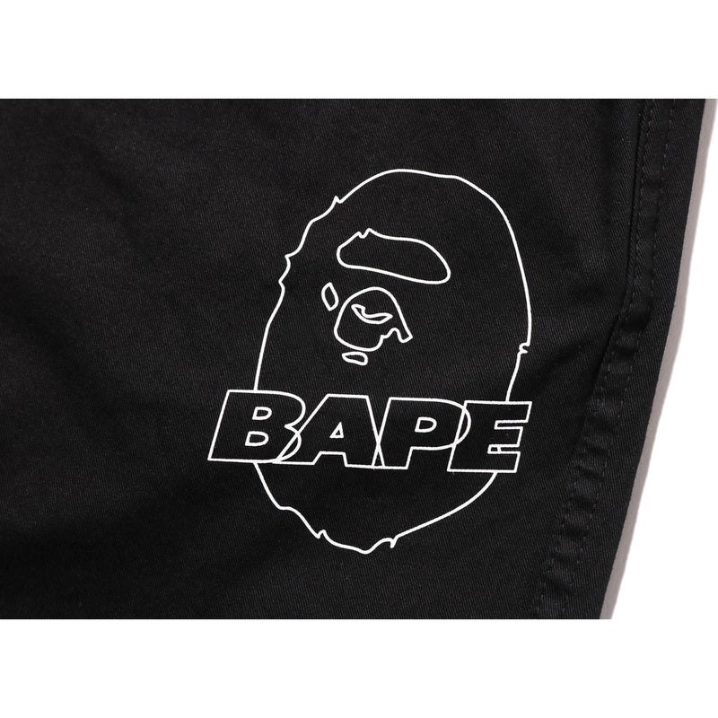 Kids' Bape Ape Head Curved Pants Jr Pants Black USA | RO3801481