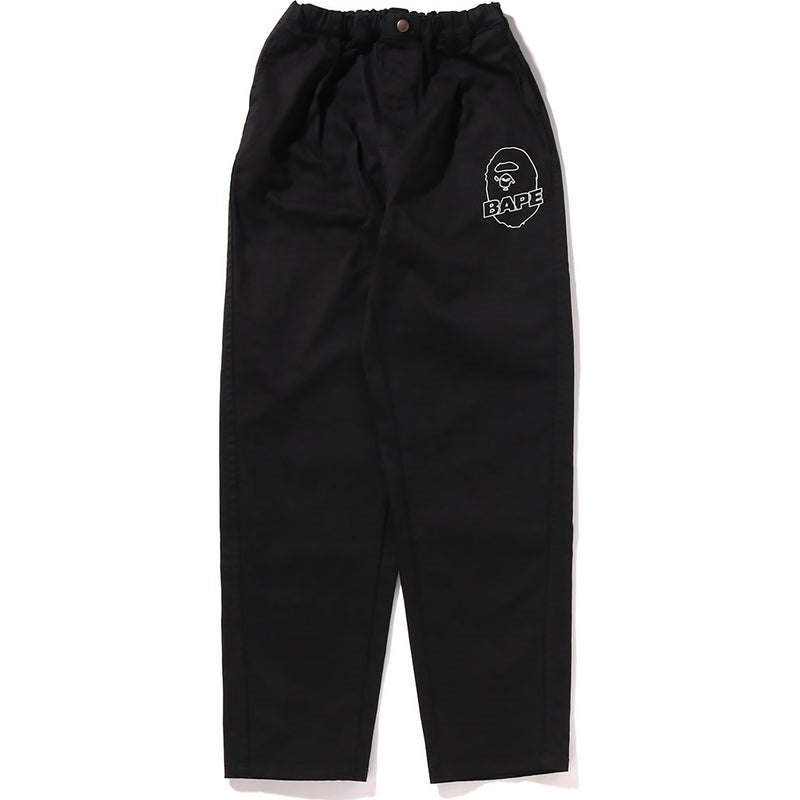 Kids\' Bape Ape Head Curved Pants Jr Pants Black USA | RO3801481