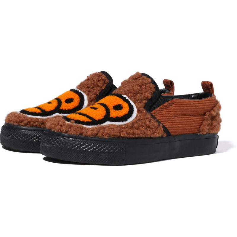 Kids\' Bape Baby Milo Boa Slip On Slip On Brown USA | CA5324534