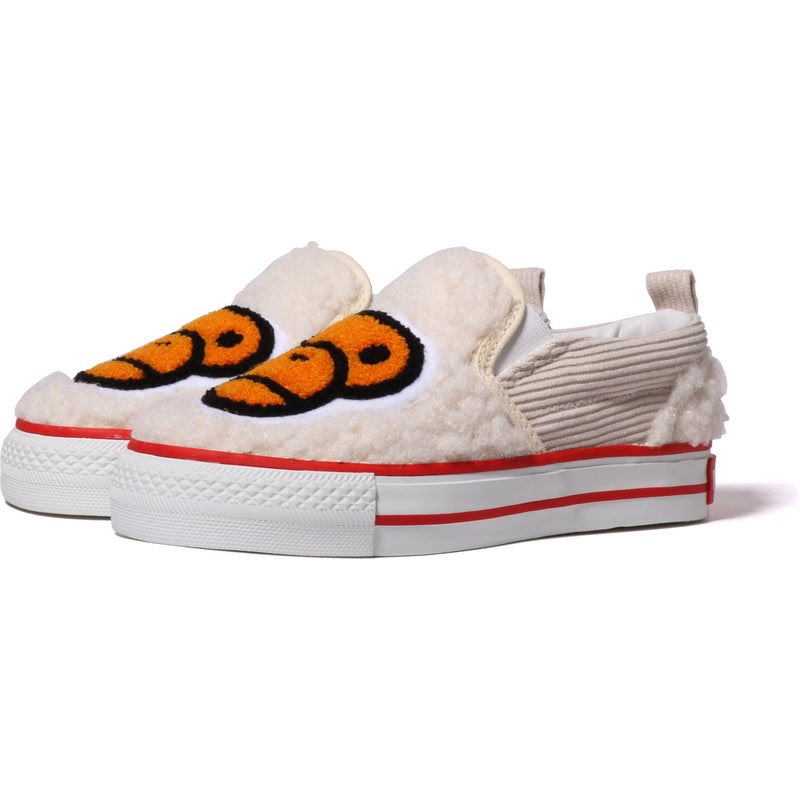 Kids\' Bape Baby Milo Boa Slip On Slip On White USA | TZ5690560