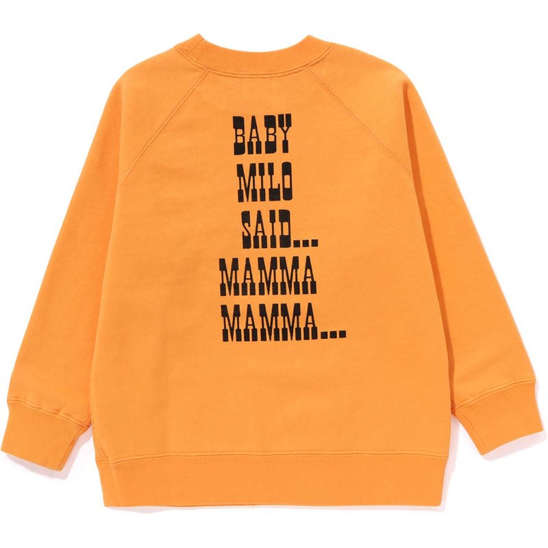 Kids' Bape Baby Milo Crewneck Sweatshirts Orange USA | TI8967297