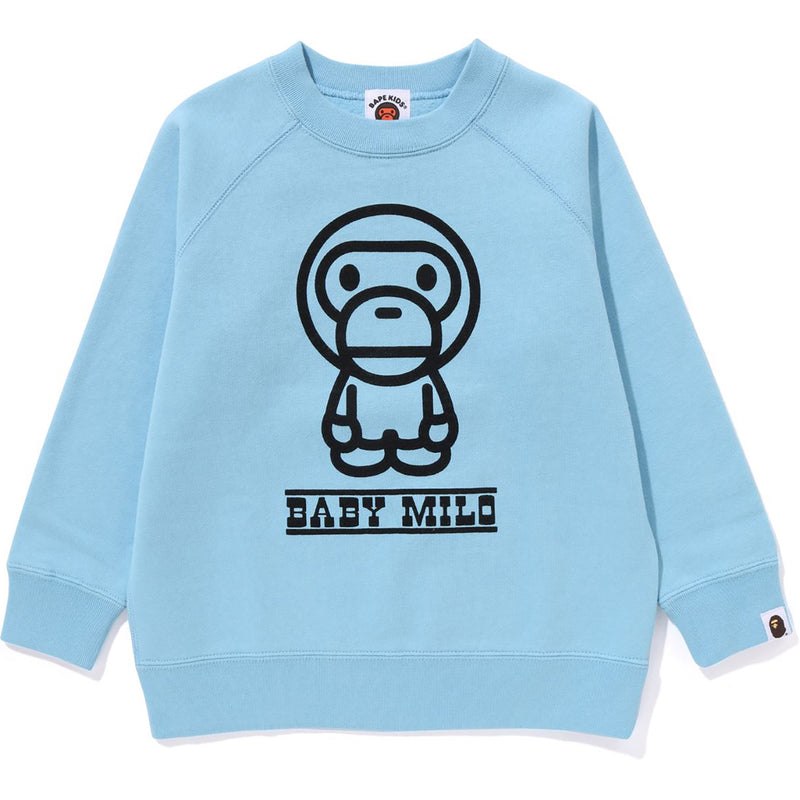 Kids\' Bape Baby Milo Crewneck Sweatshirts Sax USA | VT0189519