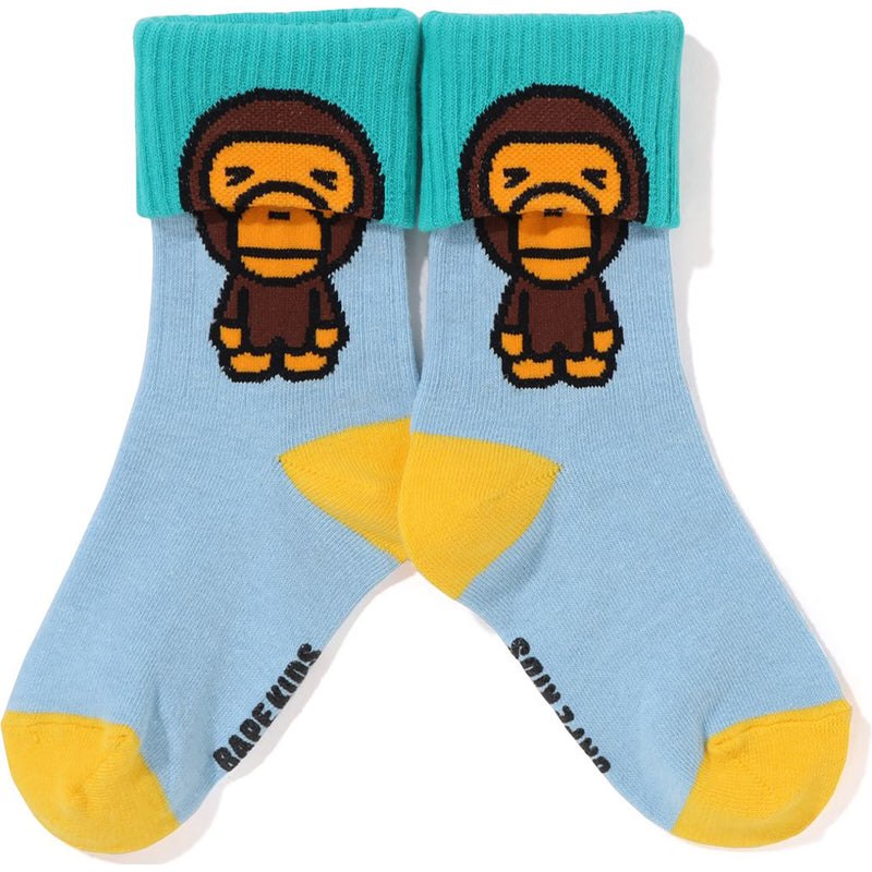 Kids' Bape Baby Milo Cuffs Socks Socks Sax USA | PV5733373