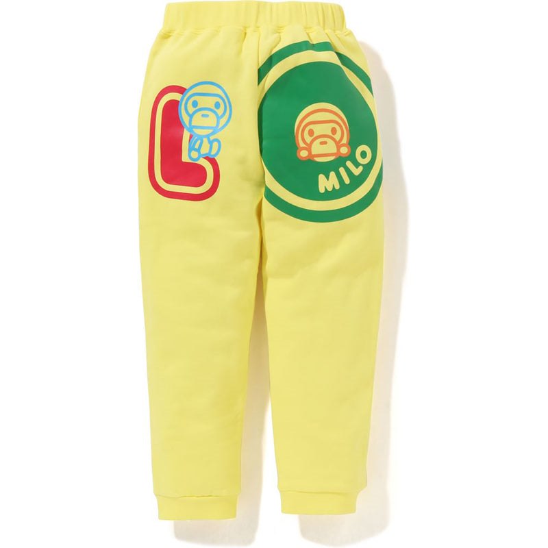 Kids' Bape Baby Milo Font Sweat Pants Pants Yellow USA | TF8982792