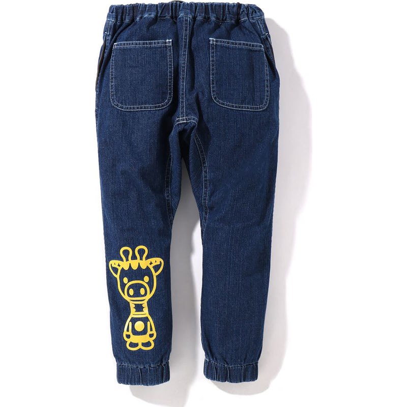 Kids' Bape Baby Milo Friends Damaged Denim Pants Pants Indigo USA | FC6946396