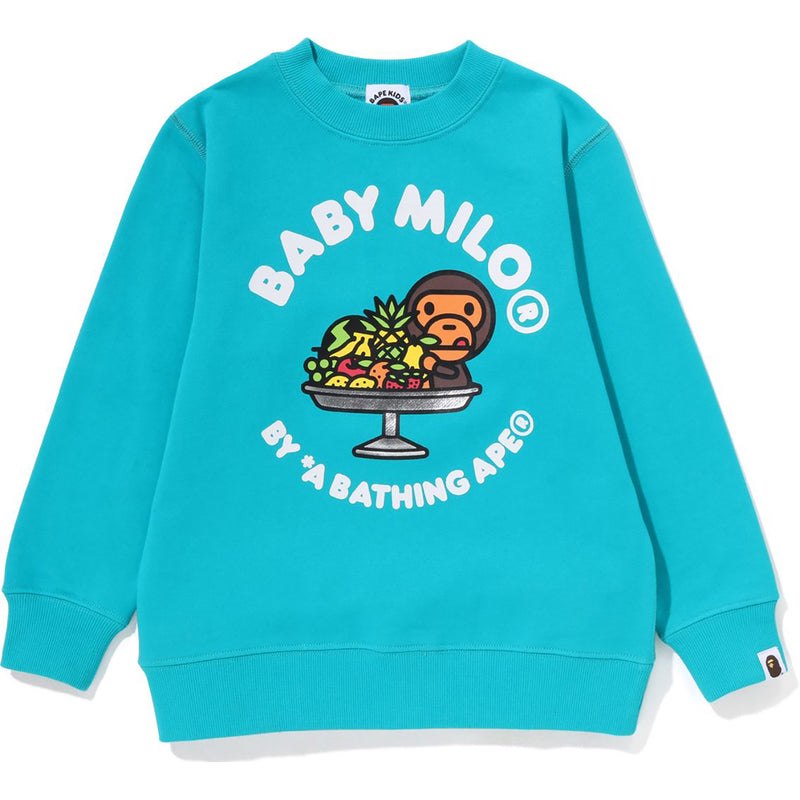 Kids\' Bape Baby Milo Fruit Crewneck Sweatshirts Green USA | OV3792572