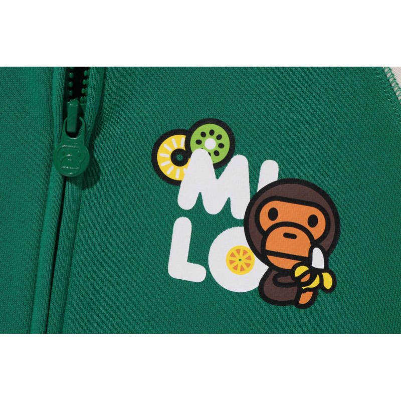 Kids' Bape Baby Milo Fruit Zip Hoodie Hoodie Green USA | XY1469349