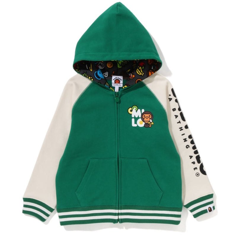 Kids\' Bape Baby Milo Fruit Zip Hoodie Hoodie Green USA | XY1469349