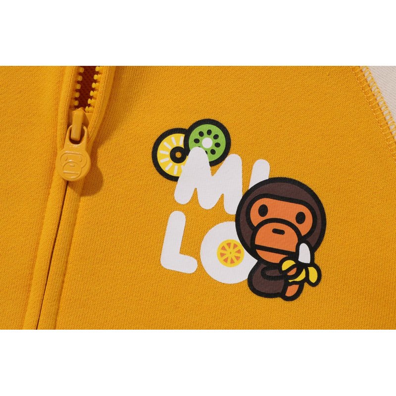 Kids' Bape Baby Milo Fruit Zip Hoodie Hoodie Yellow USA | UY0328538