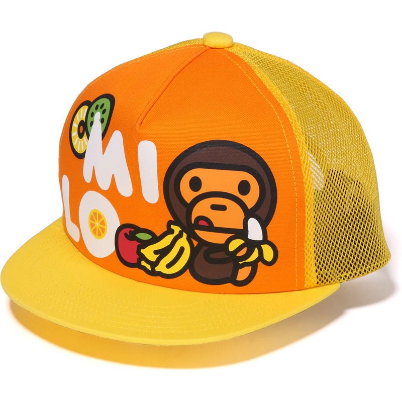 Kids\' Bape Baby Milo Fruits Mesh Cap Caps Orange USA | ZG4048208