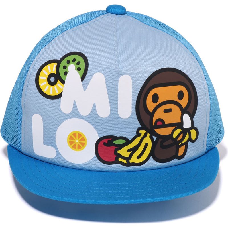 Kids' Bape Baby Milo Fruits Mesh Cap Caps Sax USA | HT4965095