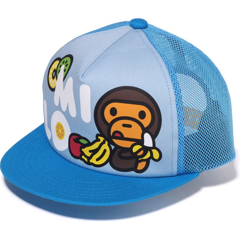 Kids\' Bape Baby Milo Fruits Mesh Cap Caps Sax USA | HT4965095