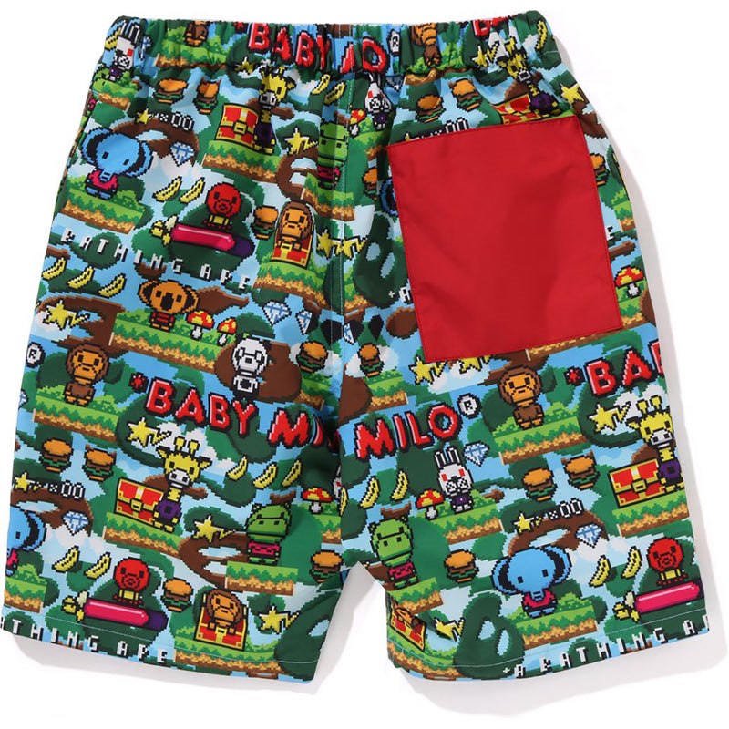 Kids' Bape Baby Milo Game Pattern Packable Shorts Shorts Multicolor USA | IM8523453