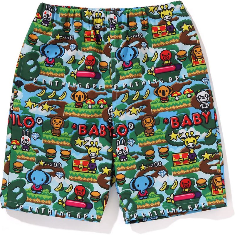 Kids\' Bape Baby Milo Game Pattern Packable Shorts Shorts Multicolor USA | IM8523453