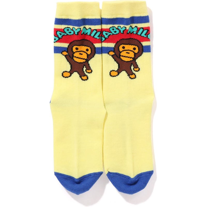 Kids' Bape Baby Milo Line Rib Socks Socks Yellow USA | MA1245125