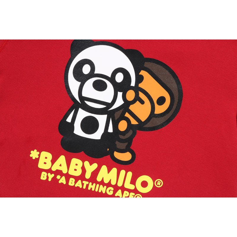 Kids' Bape Baby Milo Panda Layered Pullover Hoodie Hoodie Red USA | VT1878288