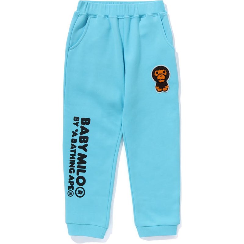 Kids\' Bape Baby Milo Patch Sweat Pants Pants Sax USA | DS9290520