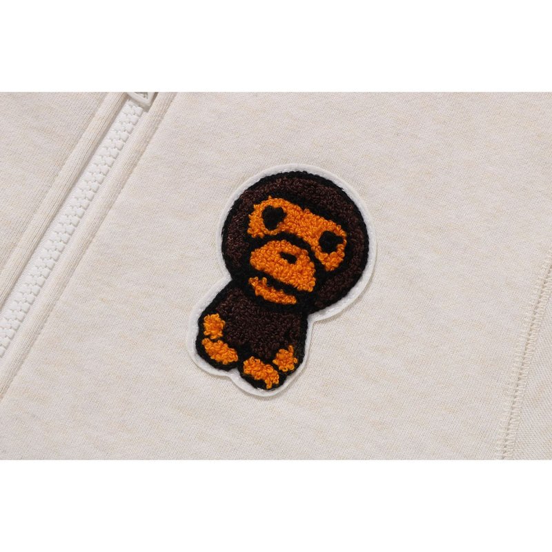 Kids' Bape Baby Milo Patch Zip Hoodie Hoodie White USA | QN7307737