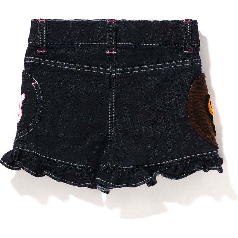 Kids' Bape Baby Milo Pocket Frill Shorts Shorts Indigo USA | BW5910890