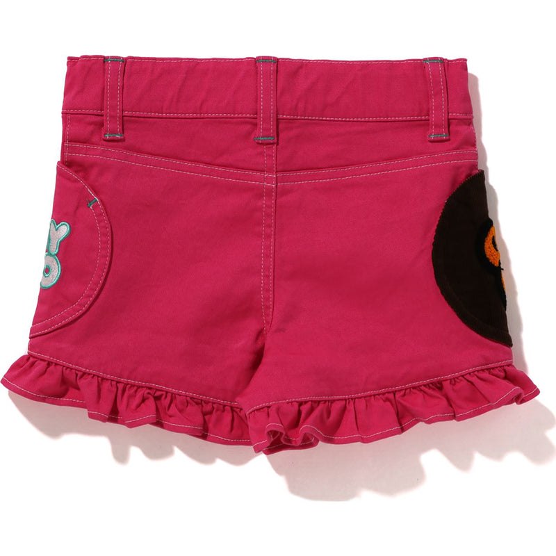 Kids' Bape Baby Milo Pocket Frill Shorts Shorts Pink USA | GC2041001