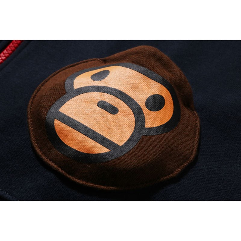 Kids' Bape Baby Milo Pocket Zip Hoodie Hoodie Navy USA | MM3647967