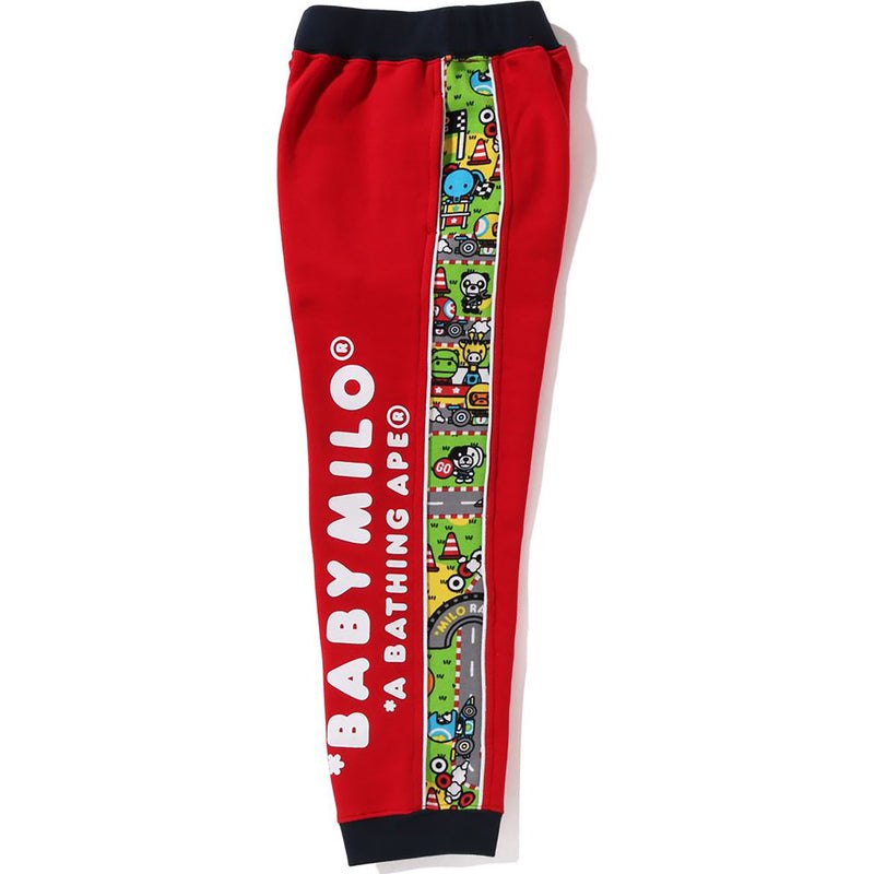 Kids' Bape Baby Milo Racing Sweat Pants Pants Red USA | DY7564254