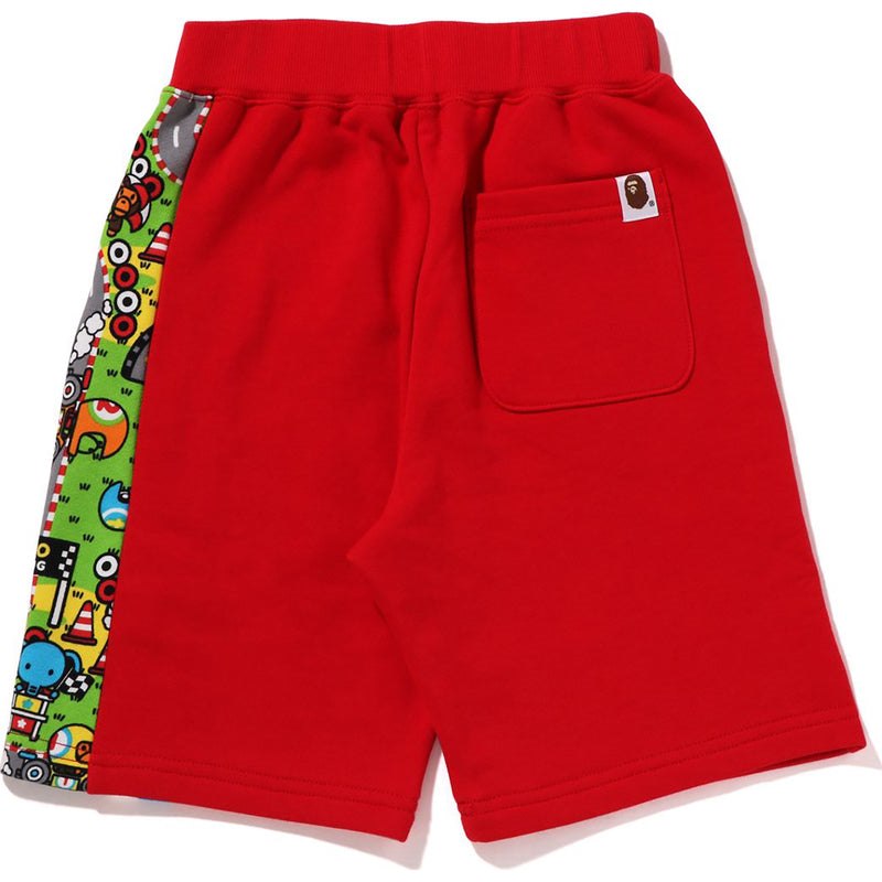 Kids' Bape Baby Milo Racing Sweat Shorts Shorts Red USA | WA9063003