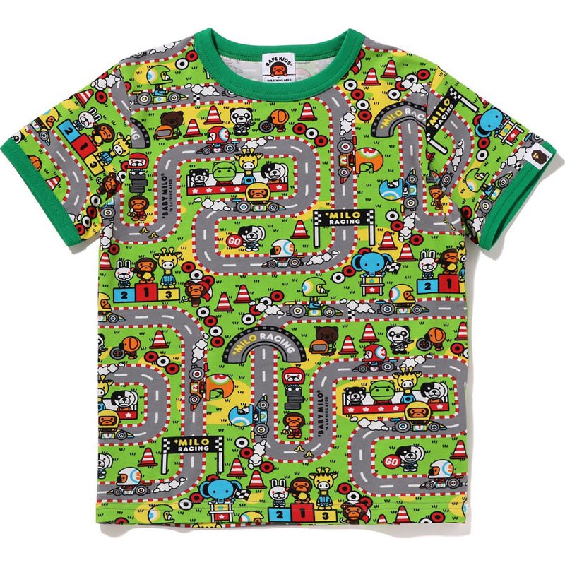 Kids\' Bape Baby Milo Racing Tee Cut And Sewn Multicolor USA | KU2548458