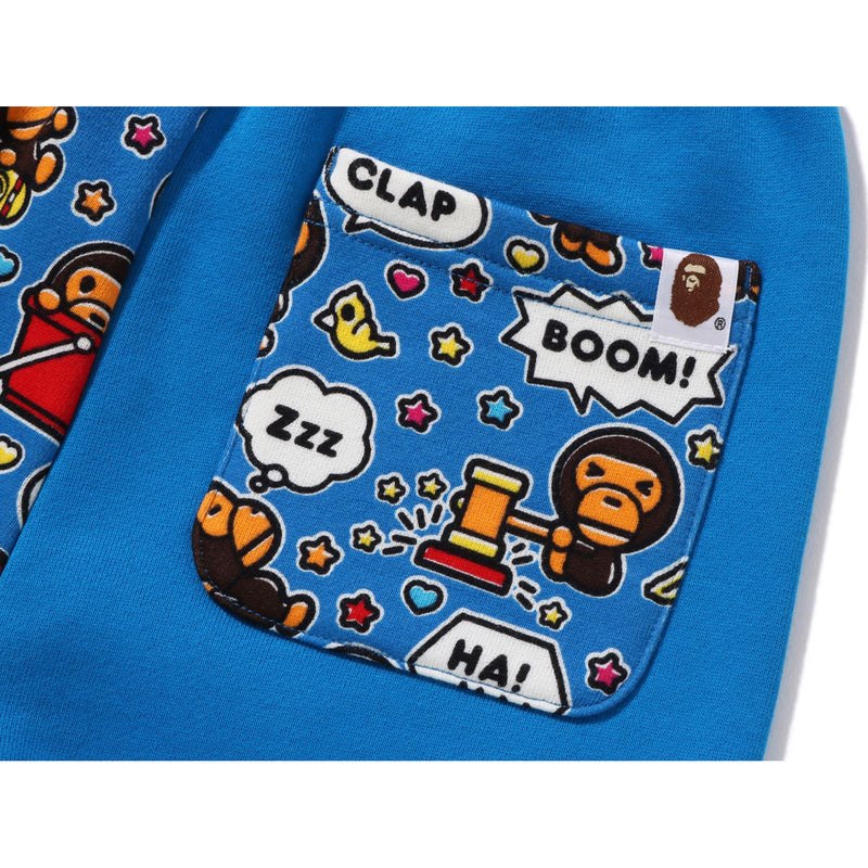 Kids' Bape Baby Milo Speech Balloon Slim Sweat Pant Pants Blue USA | NU3432042