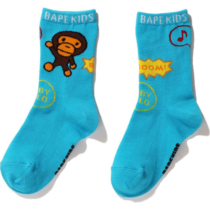 Kids\' Bape Baby Milo Speech Balloon Socks Socks Sax USA | YE0367637