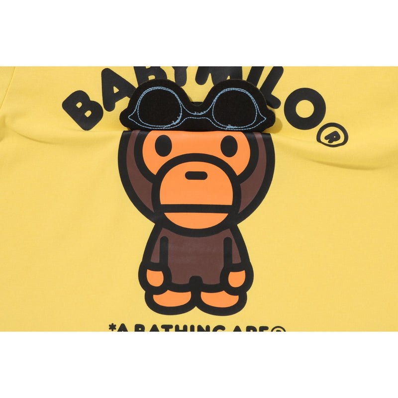 Kids' Bape Baby Milo Sunglass Patch Tee Cut And Sewn Yellow USA | KG0044704