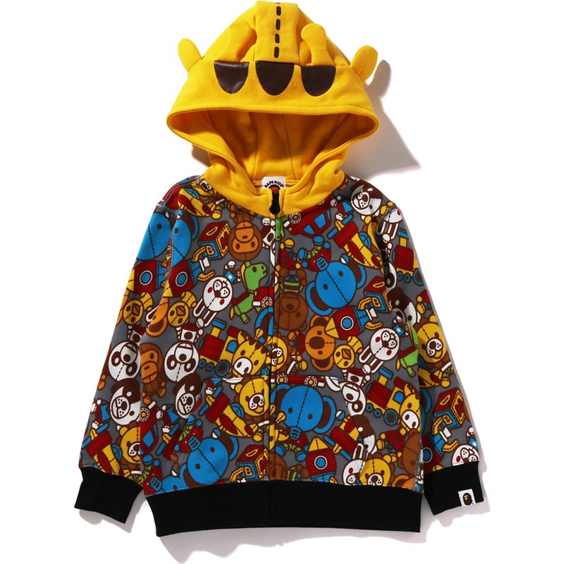 Kids\' Bape Baby Milo Toy Box Zip Hoodie Hoodie Yellow USA | US1443843