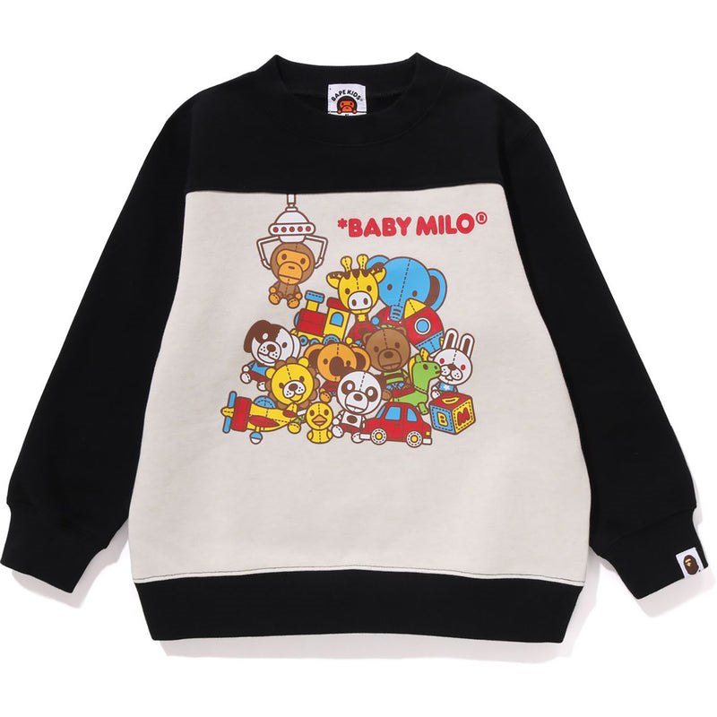 Kids\' Bape Baby Milo Ufo Game Crewneck Sweatshirts Black USA | ON9924294