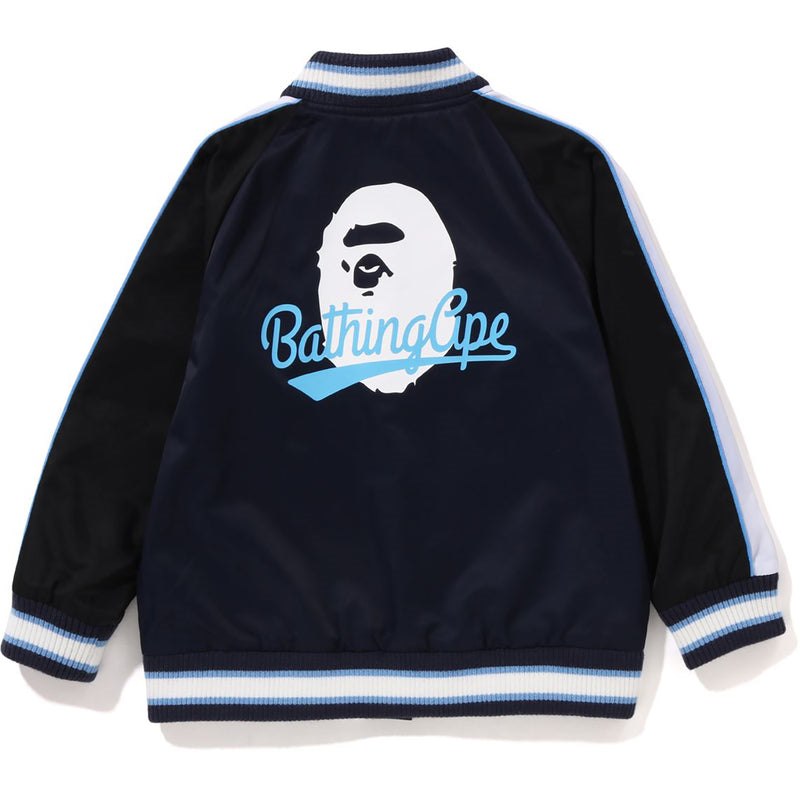 Kids' Bape Bathing Ape Patch Stadium Jacket Jackets Navy USA | WB1458148