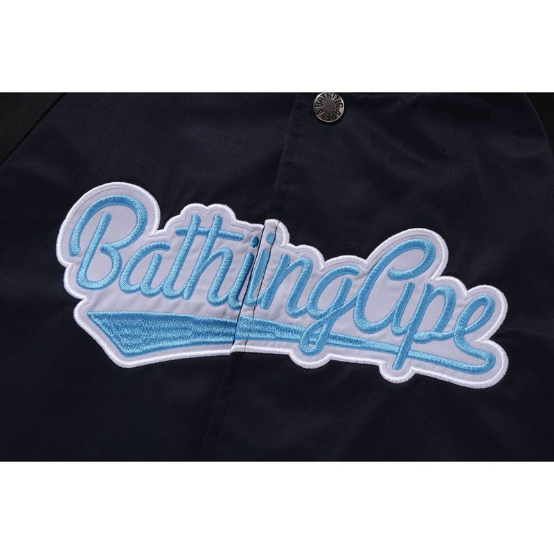 Kids' Bape Bathing Ape Patch Stadium Jacket Jackets Navy USA | WB1458148