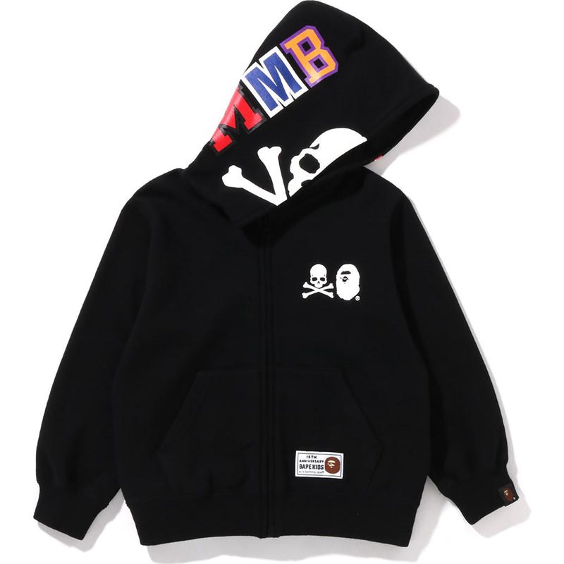 Kids' Bape Bk15th Anniversary X Mastermind Shark Zip Hoodie Hoodie Black USA | TB5224724