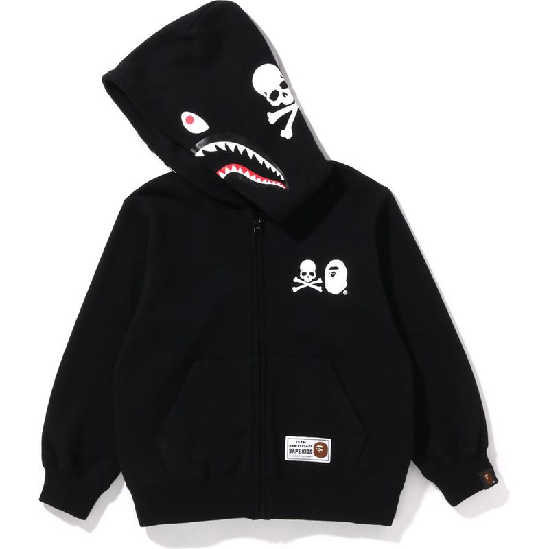 Kids' Bape Bk15th Anniversary X Mastermind Shark Zip Hoodie Hoodie Black USA | TB5224724