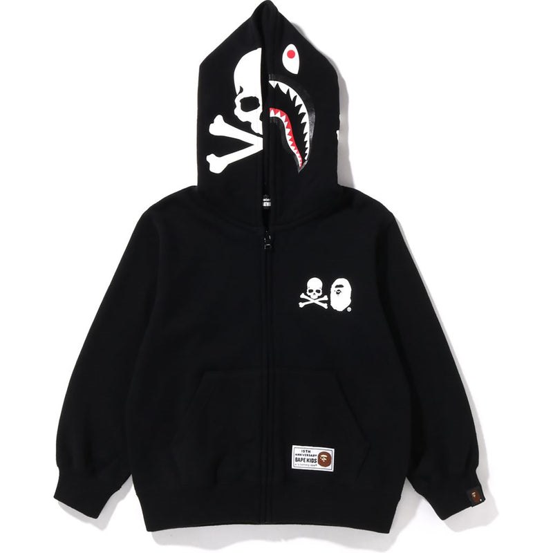 Kids\' Bape Bk15th Anniversary X Mastermind Shark Zip Hoodie Hoodie Black USA | TB5224724