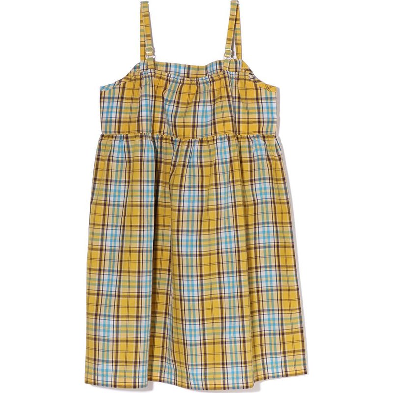 Kids' Bape Check Baby Milo Camisole Onepiece Dress Yellow USA | SM1388338