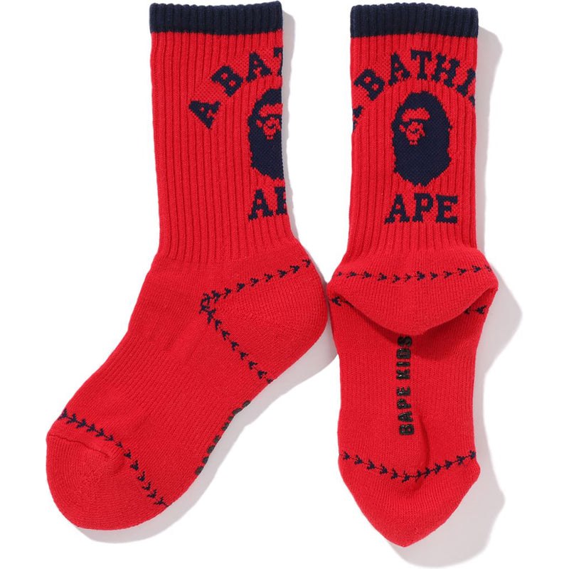 Kids' Bape College Baseball Socks Socks Red USA | BK1642162