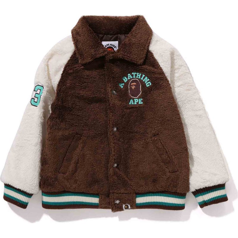 Kids\' Bape College Boa Varsity Jacket Jackets Brown USA | BN6079109