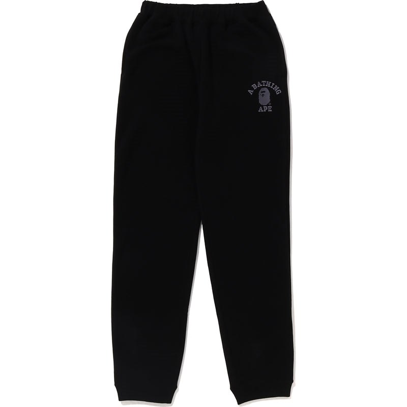 Kids\' Bape College Embroidery Sweat Pants Relaxed Fit Pants Black USA | YZ0939899