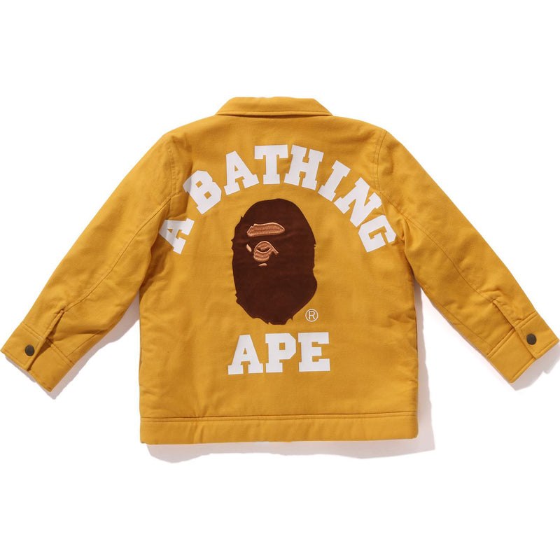 Kids' Bape College Patch Jacket Jackets Yellow USA | RC2836486