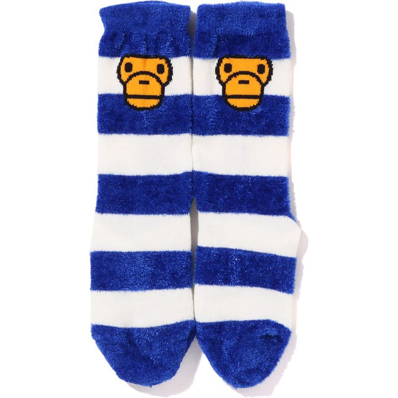 Kids' Bape Hoop Baby Milo Face Socks Socks Blue USA | MH7741371