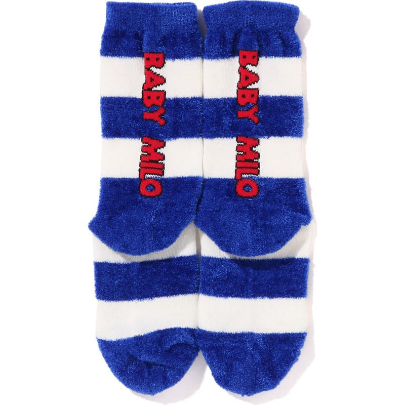 Kids' Bape Hoop Baby Milo Face Socks Socks Blue USA | MH7741371