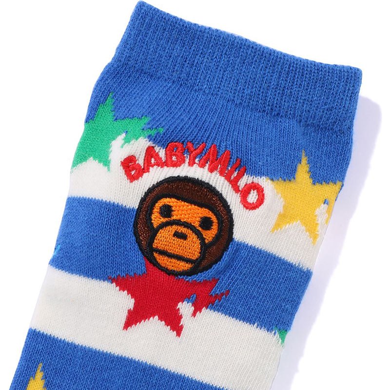 Kids' Bape Hoop Baby Milo Sta Socks Socks Blue USA | YH7330130