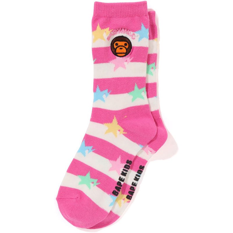 Kids\' Bape Hoop Baby Milo Sta Socks Socks Pink USA | IA1553153